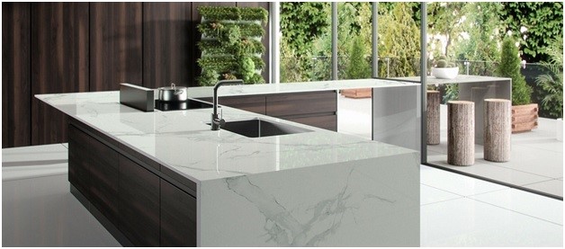 Marble effect Kitchen worktops