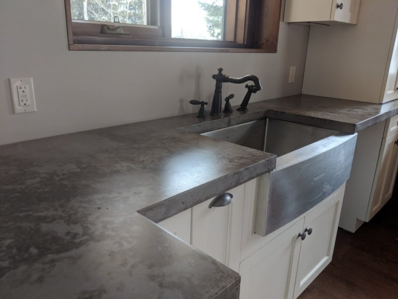 concrete kitchen countertop