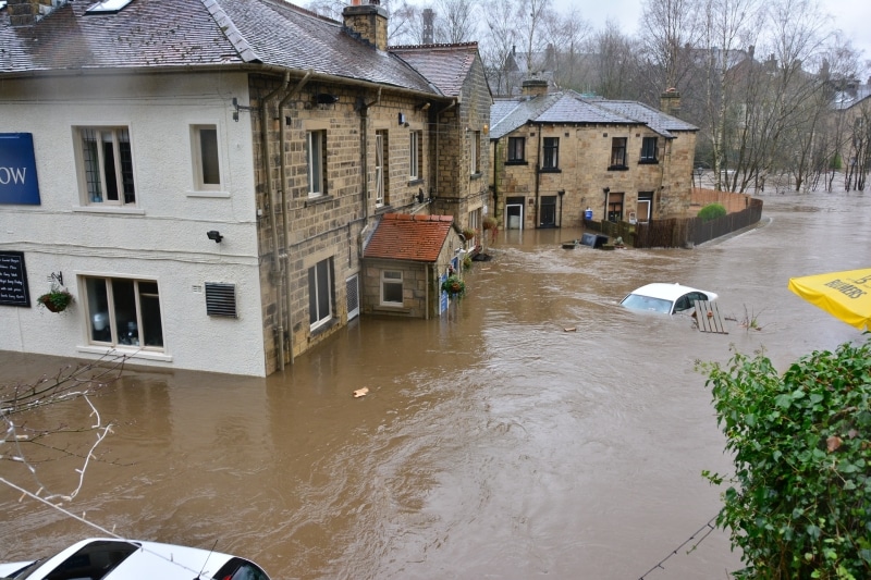 flood-affected home