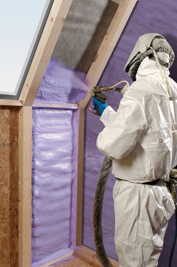 giving spray foam insulation